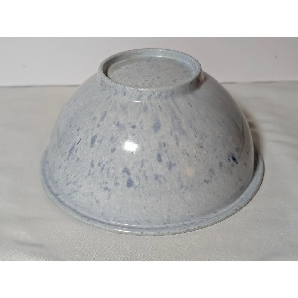 Vintage Melmac Melamine Light Blue & White Speckled Confetti Mixing Bowl 10